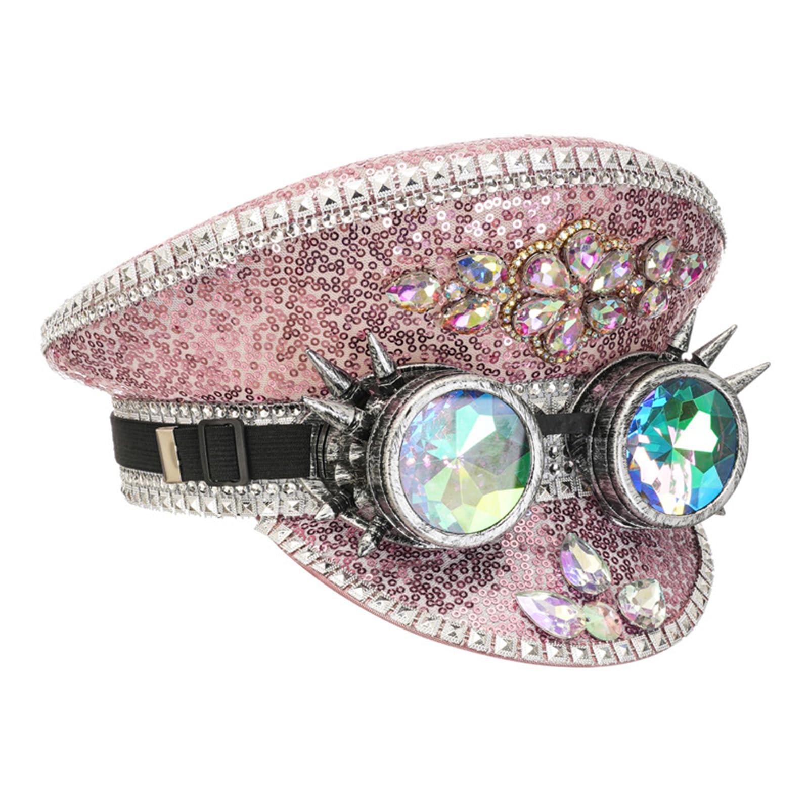 Genérico Sombrero para brillante diseñado para amantes de la música y asistentes a la fiesta Sombrero de cosplay transpirable y liviano para mujeres y niñas Festival de música