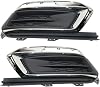 HEADLIGHTSDEPOT Front Bumper Fog Light Cover Set Right Passenger Left Driver Compatible With 2015 Cruz 1.4L 2016 Cruze Limited Black Cover With Chrome Trim