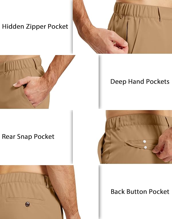 UPGET Mens Stretch Golf Shorts 7" Inseam Slim Fit for Dress Casual by UPGET - Used condition - Image 4