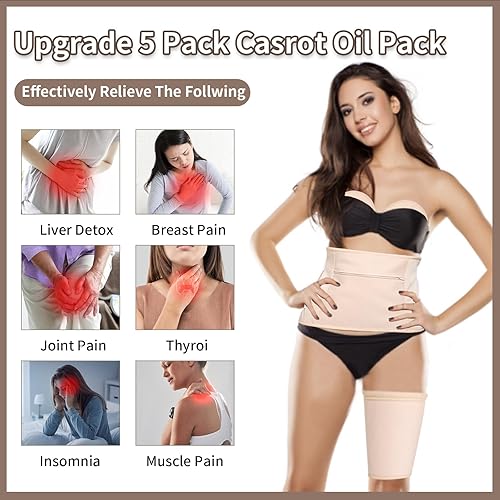 Miniatura 3 de Paquete de 5 paquetes de aceite de ricino prensado en frío para desintoxicación del hígado, paquete de aceite de ricino de algodón orgánico,