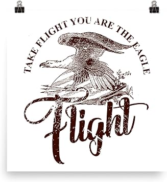13x19 Poster - Soaring Eagle Art - Motivational Print for Home or Office Decor
