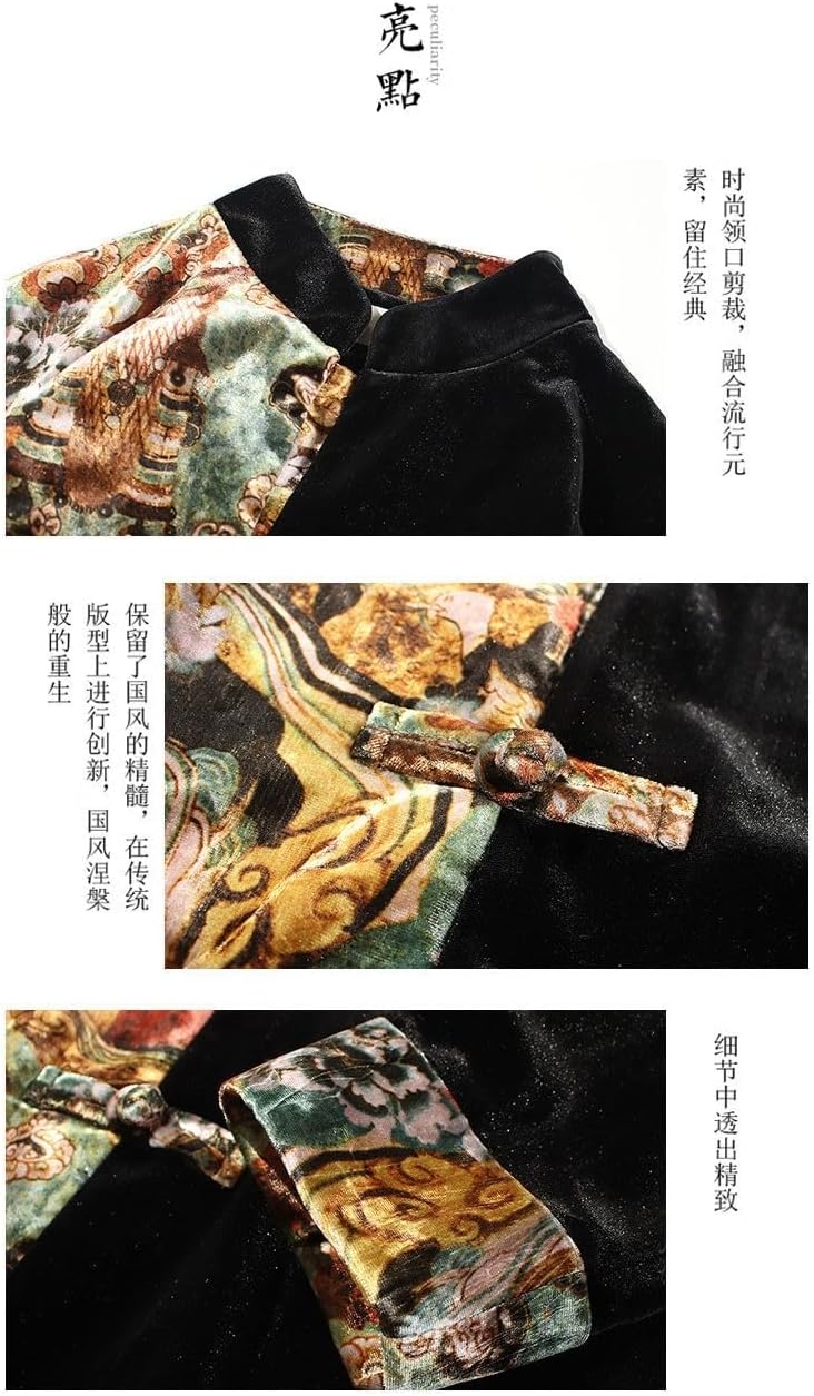 Men's Plus Size Improved Hanfu Tang Suit Retro Autumn Set