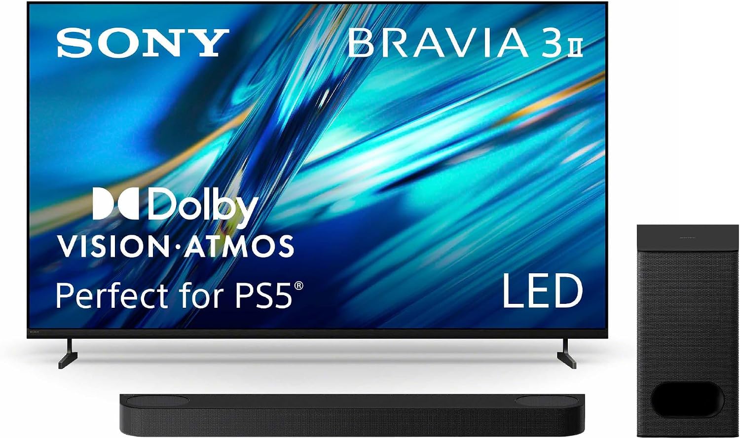 Sony BRAVIA 3 II 55-Inch 4K Ultra HD LED Smart TV (K-55XR30M2) with BRAVIA Theater Bar 6 3.1.2ch Sound Bar and Included Wireless Subwoofer Bundle