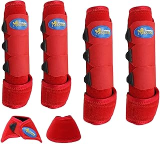 Professional Equine Horse Sports Medicine Splint Boots & Bell Boots Combo 41RDD