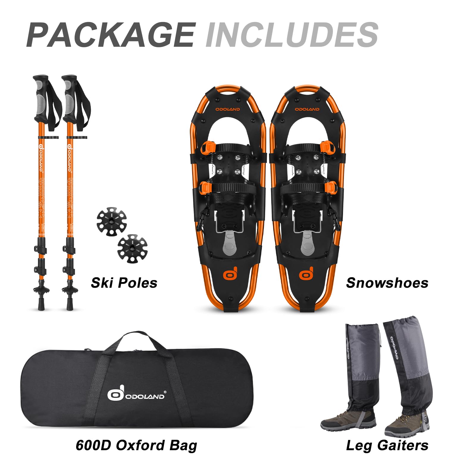 Amazon.co.jp: Odoland 4-In-1 Lightweight Snowshoe Set Aluminum