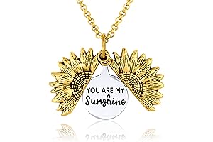 Personalized Sunshine Sunflower Necklace: A Ray of Happiness for Her