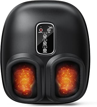 LUBBYGIM Foot Massager with Heat, Feet Massage with Shiatsu Deep Kneading | Vibration, Rolling Compression, 3 Modes for Neuropathy Plantar Fasciitis, Relaxation Gifts for Men Women Mom Dad