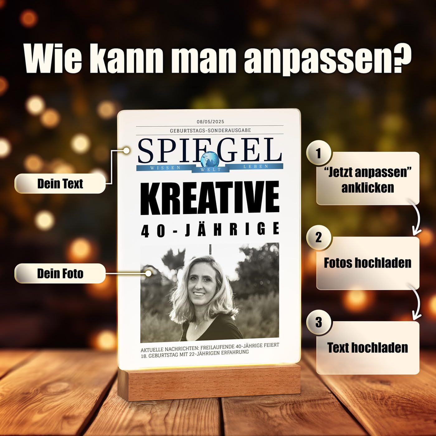 Geschenkfreude Acrylglas Bild Mit Wunschname Und Fo Produktbild-Vorschau 7