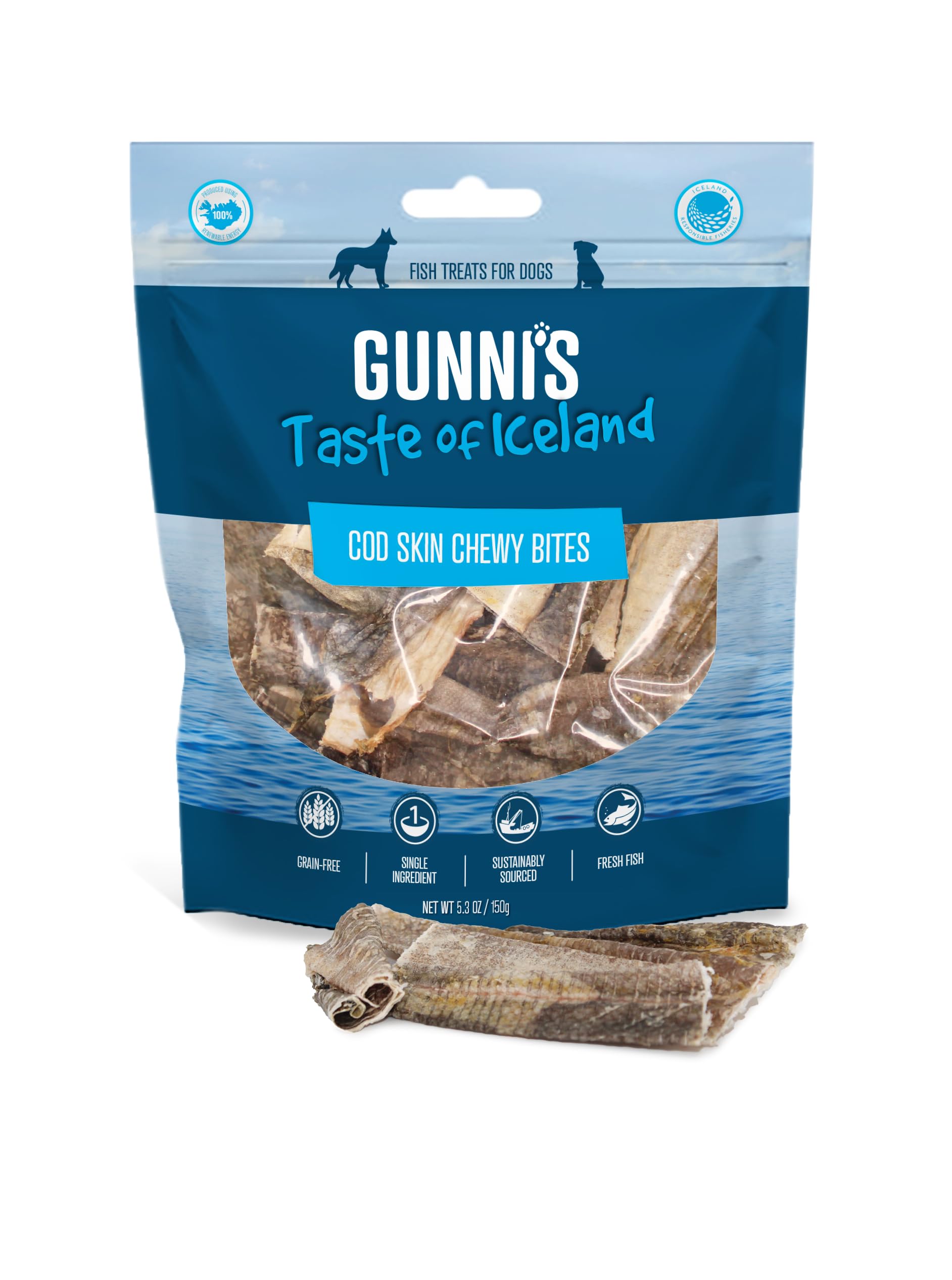 Gunni’s Cod Chewy Bites, 150 g (Pack of 1)