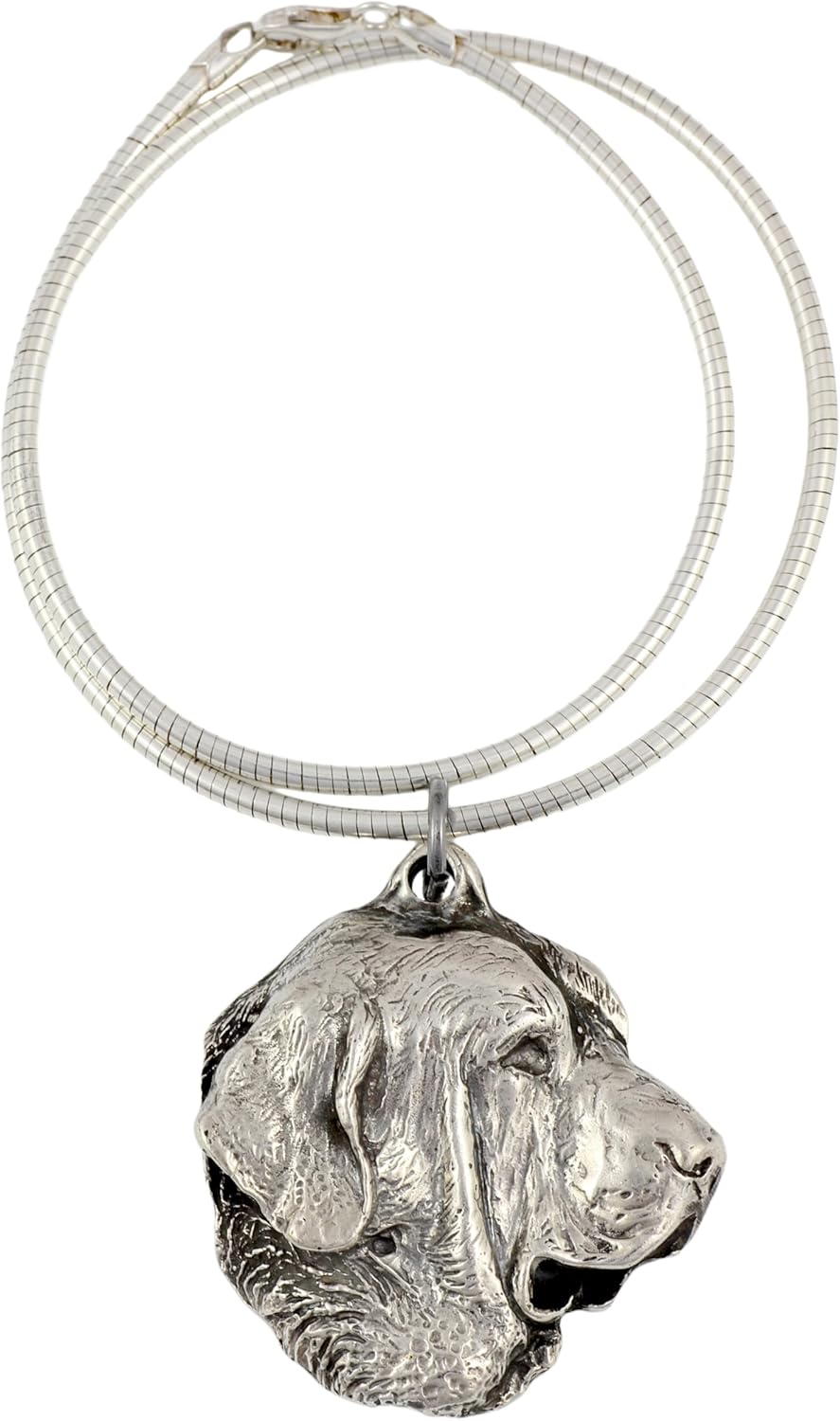 Art-Dog Collection Dog Pendant on Silver Thread - Handmade Dog Necklace with ZnAl Base and Silver Coating – Silver Dog Necklaces for Men and Women – Dog Breeds Jewelry – Spanish Mastiff