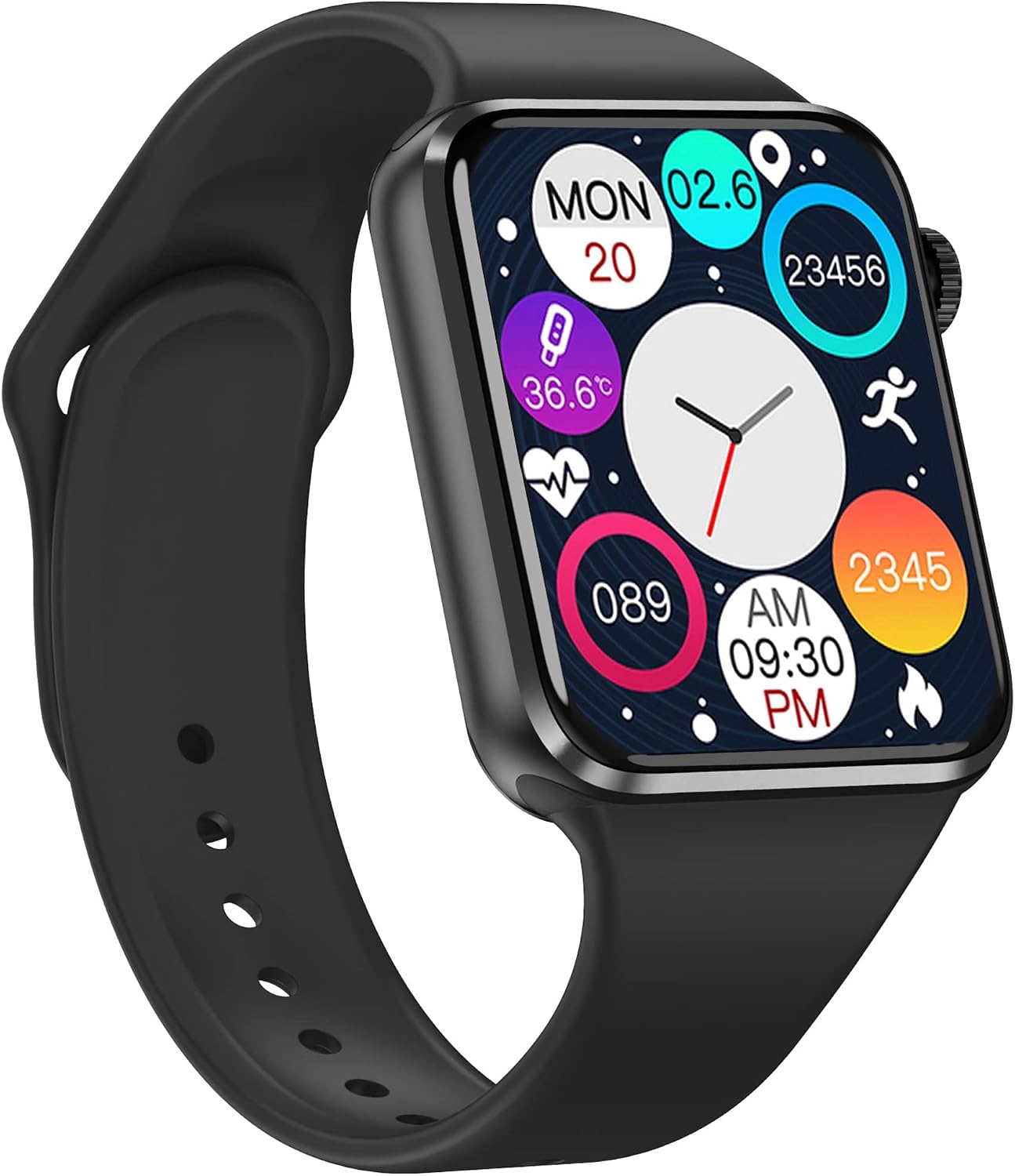 Aeifond Smart Watch for Women Men Kids, Fitness Tracker Watch with Call/SMS/Heart Rate/SpO2/Pedometer/Runing Sports Boys Smartwatch with Bluetooth Call Compatible Android/iOS Phones iPhone (Black)