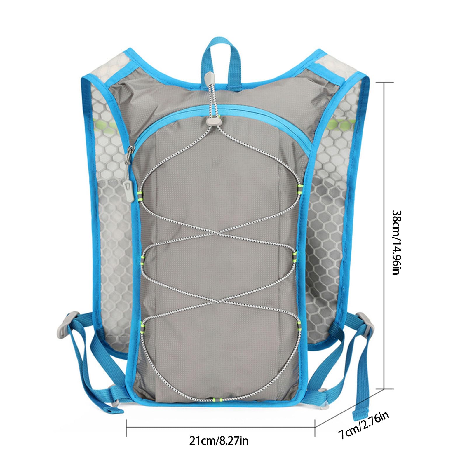 Zaino Idratante per la Competizione con Scomparti Organizzati, Ammortizzazione in Rete Ventilata, Permanente per Incontri Corsa in Corsa, Zaino Ventilato Rapiddry
