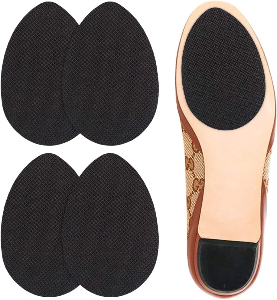Dr. Shoesert Non-Slip Shoes Pads Adhesive Shoe Sole Protectors, High Heels Anti-Slip Shoe Grips (Black)