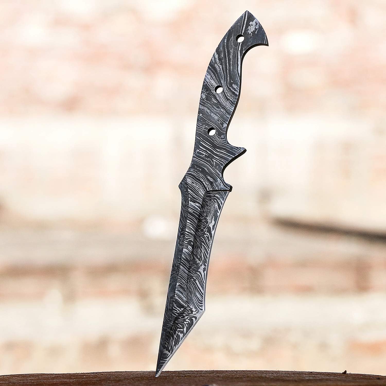 Damascus Tanto Knife Blanks Knife Making Supplies, Diy 13 inch Hunting Knife Blade Blank 9047
