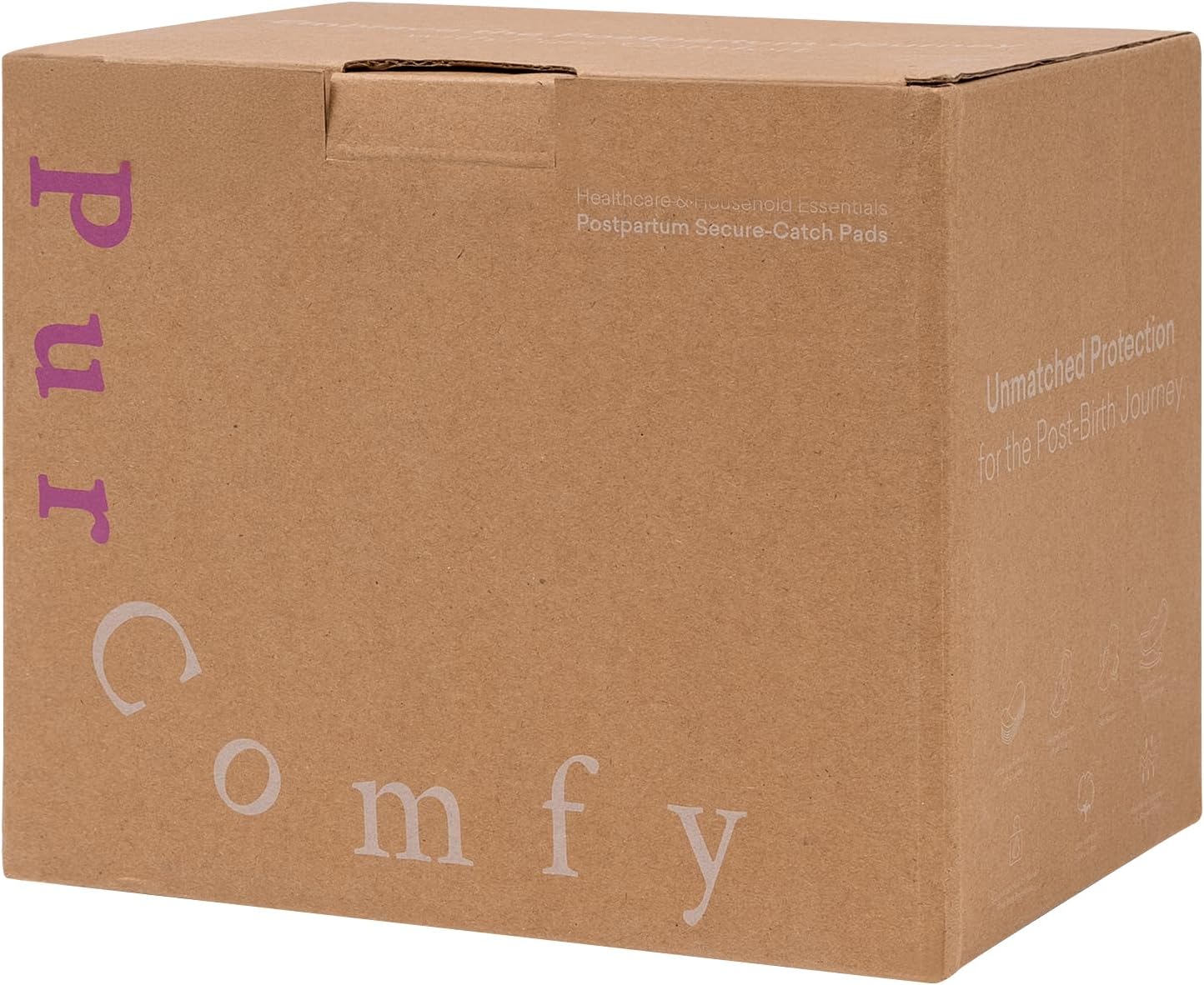 PurComfy Premium Postpartum Pads with Wings, Large Maximum Absorbency Postpartum Maternity Pads Ultra Soft Heavy Flow Secure Leak Protection After Birth, 96ct