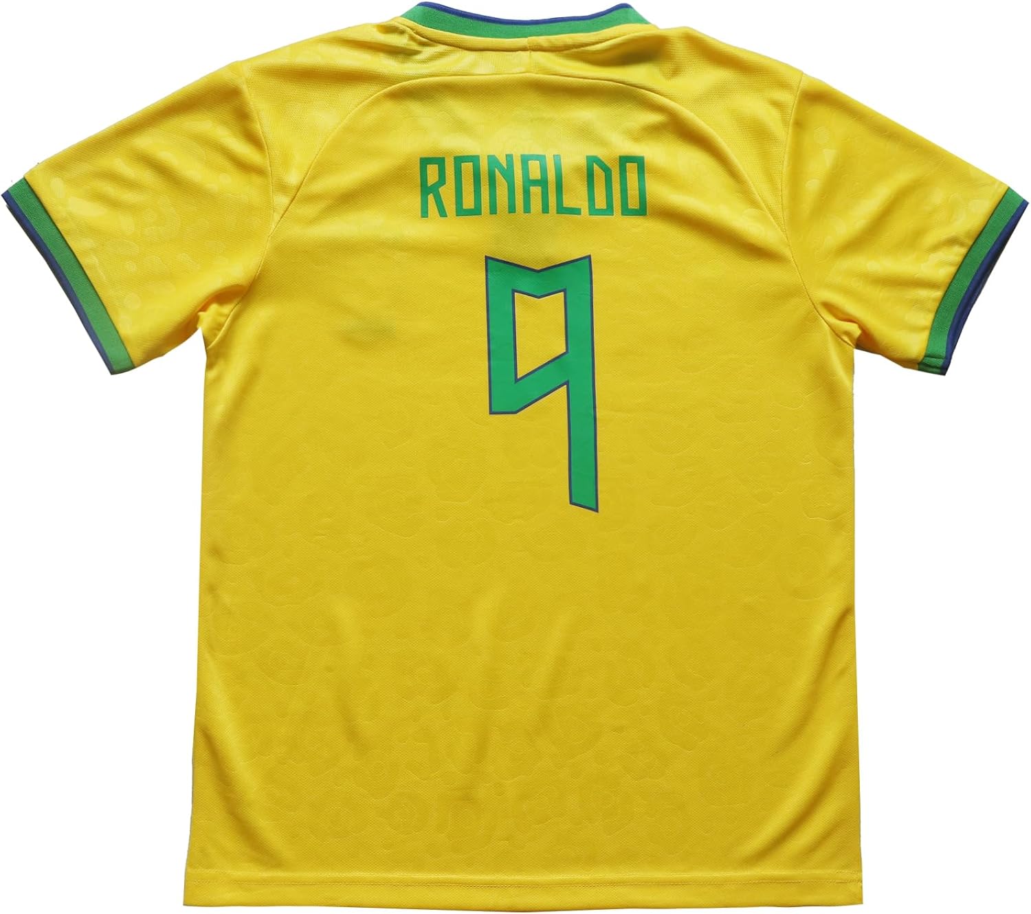 Vintage Brasil Home #10#9 Retro Football Soccer Kids Jersey Shorts Socks Set Youth Sizes