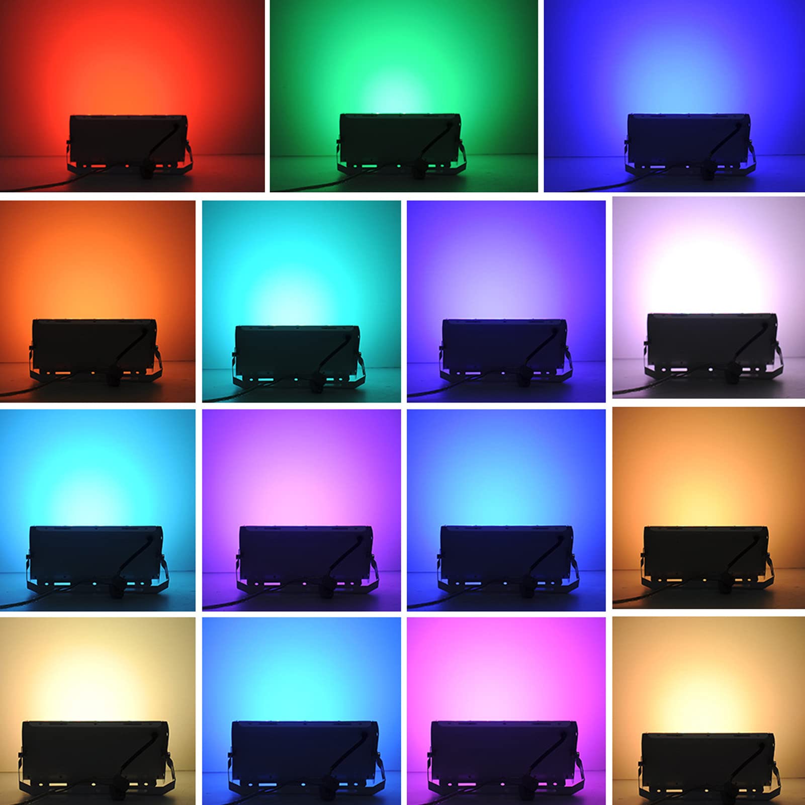 Faretto Da Esterno RGB 50W Impermeabile IP66 - Telecomando, 16 Colori, Orientabile 180°, Per Giardino E Facciate