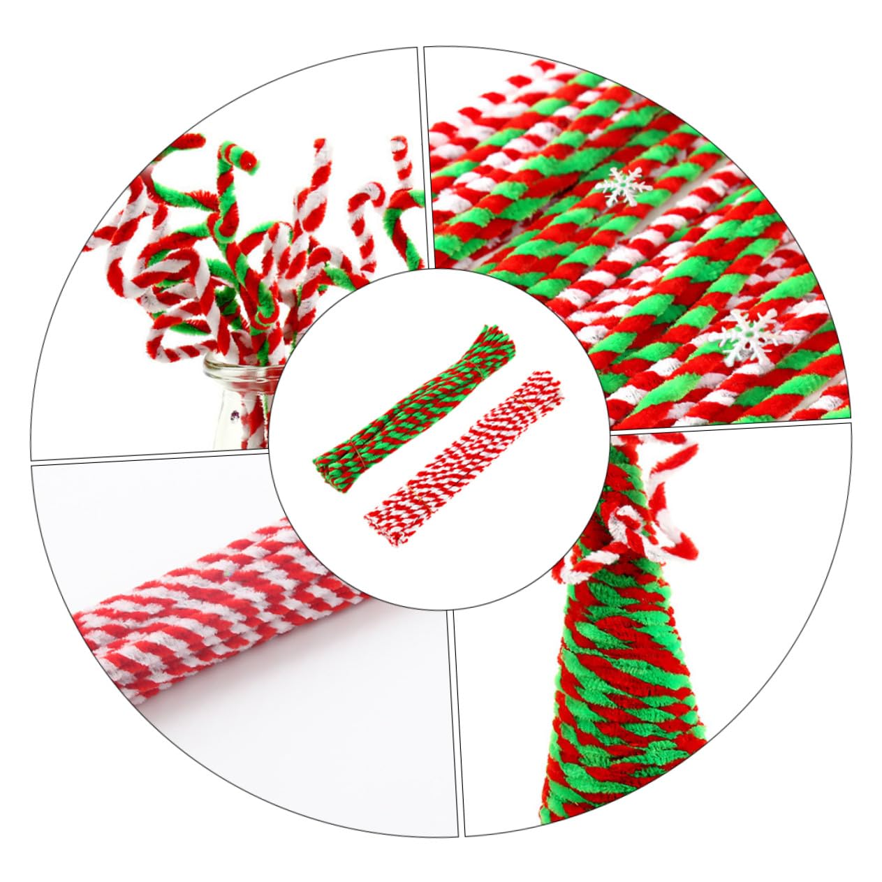 DOITOOL 400 Piezas Unidades Palitos Retorcidos Navideños DIY para Manualidades Infantiles Accesorios Creativos para Hacer Figuras y Decoraciones Festivas Materiales Educativos