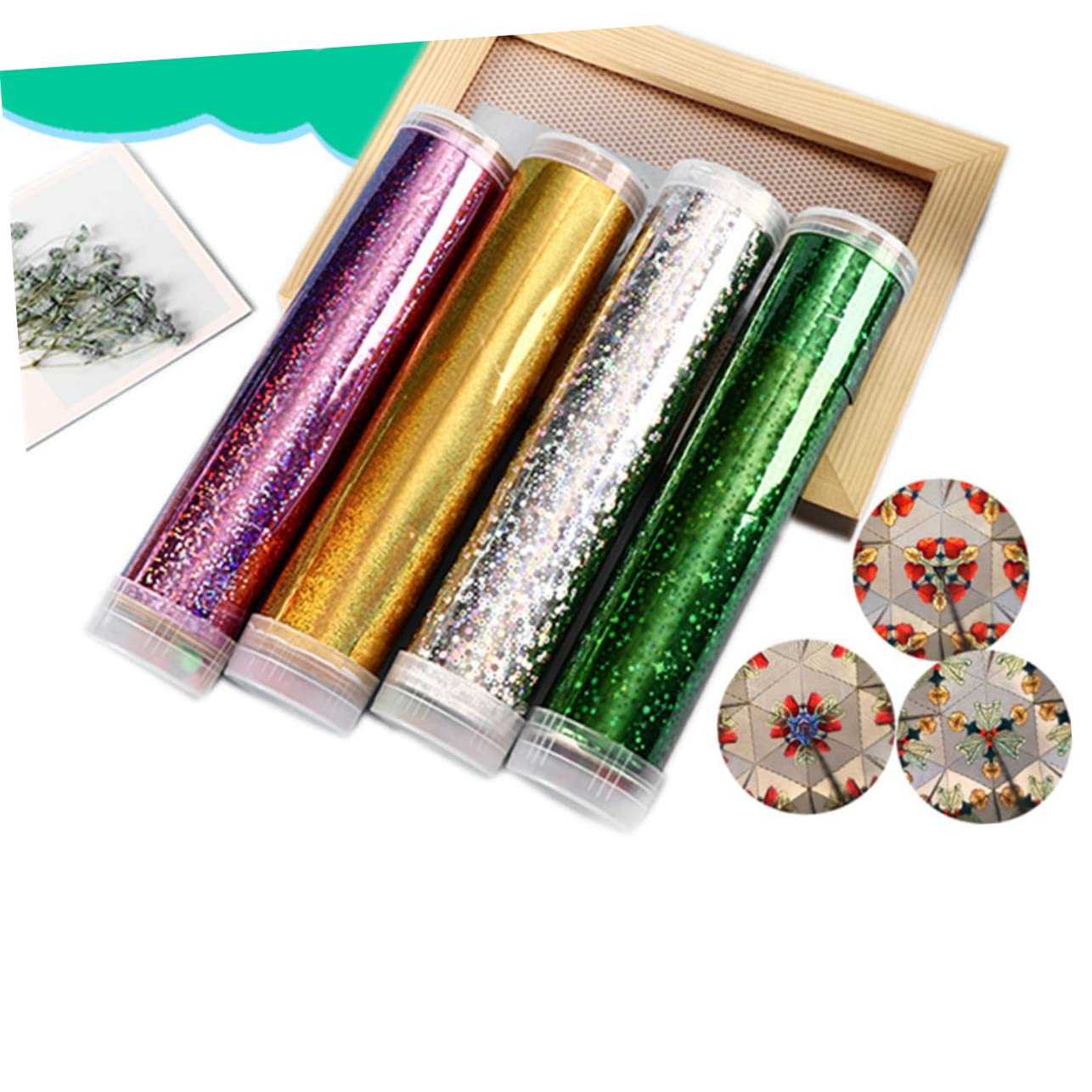 ifundom Boys Girls Kaleidoscope Educational Plaything 2pcs DIY Boys and Girls Toy Safe Paper Development Random Color