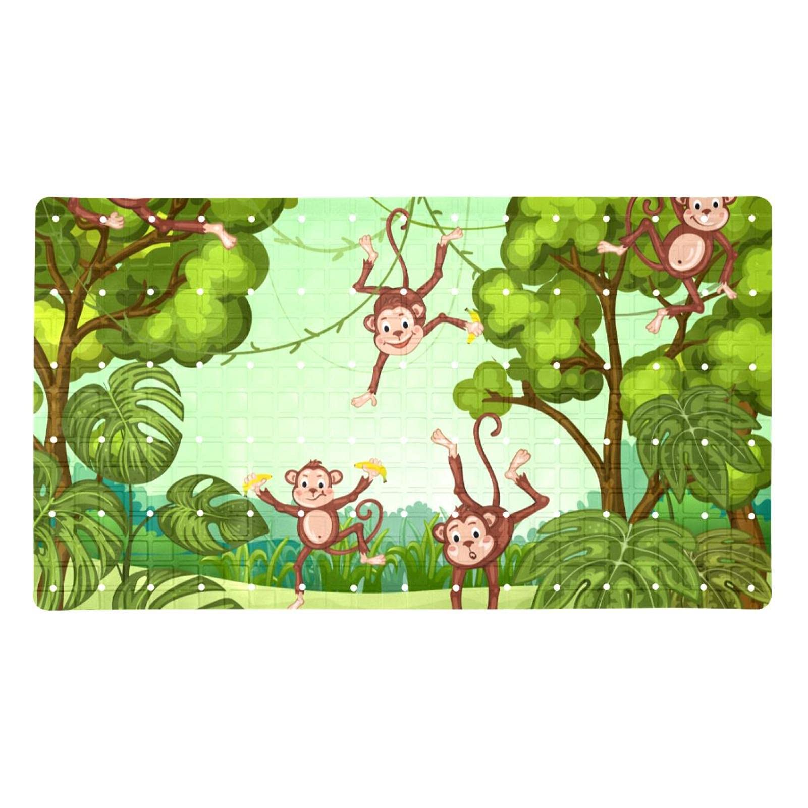 Tapis antidérapant baignoire à ventouses 40x70cm avec trous de drainage efficaces
