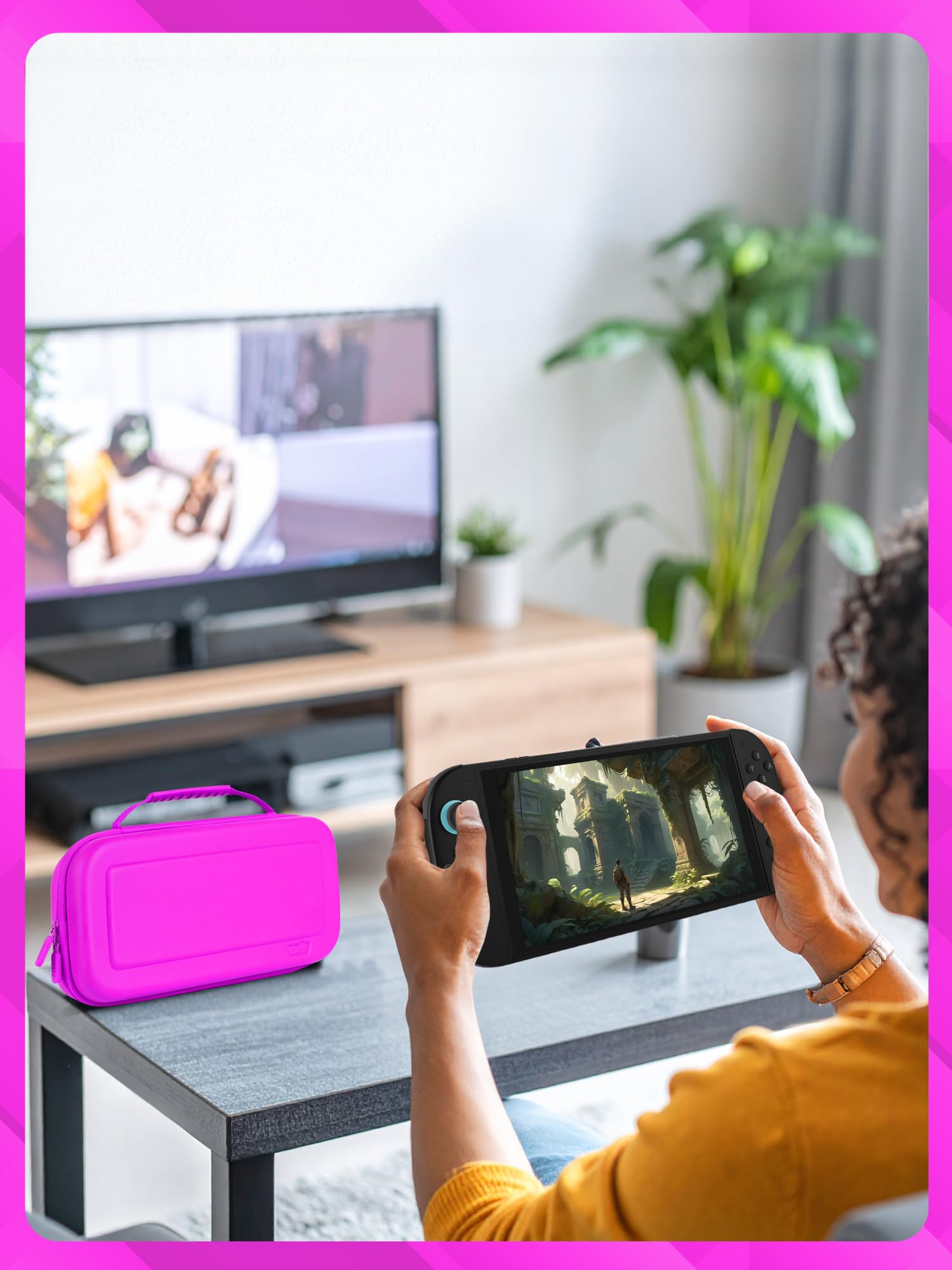 Orzly Custodia per Nintendo Switch 2, custodia protettiva da viaggio con pad per lo schermo, schede di gioco e slot MicroSD con tasche per gli accessori della console
