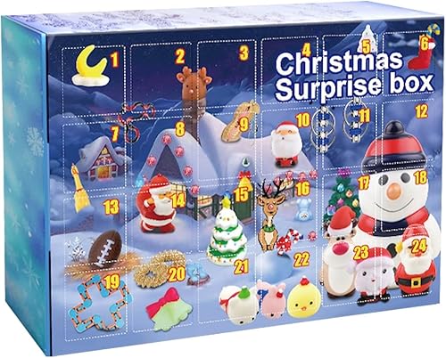Calendario de Adviento de Navidad 2023 Juguetes 24 regalos de Navidad juguetes para niños de 3, 4, 5, 6, 7 años, calendario de Adviento de Navidad,