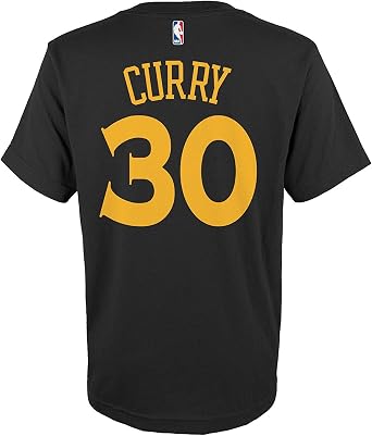 adidas Stephen Curry Golden State Warriors Black Jersey Name and Number T-Shirt