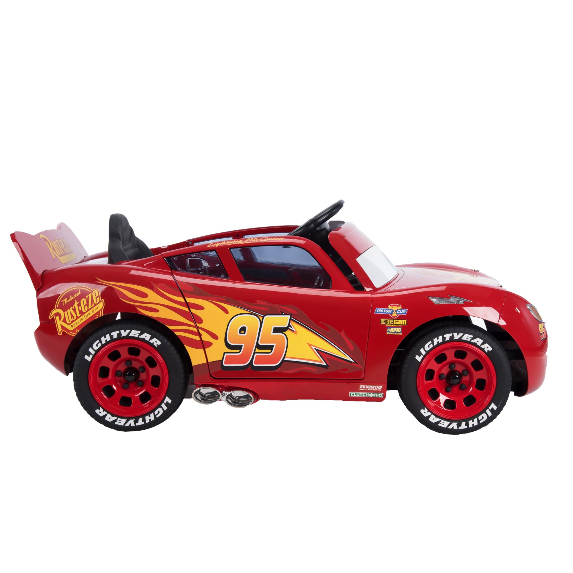 Huffy Lightning McQueen 6V Ride-On Toy Car with Headlights & Engine Sounds, Foot Pedal Drive, Up to 2.5 MPH, Ages 3–7