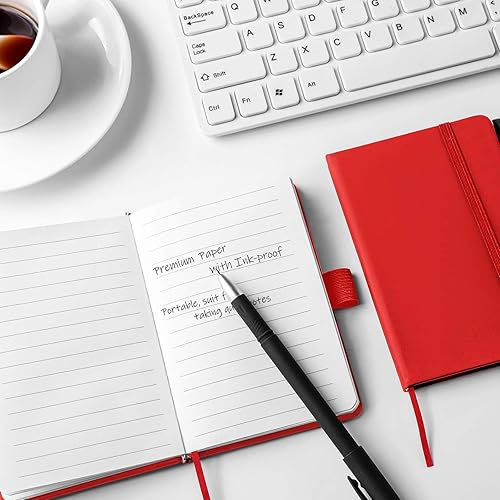 Miniatura 5 de Laumoi 36 juegos de cuadernos de bolsillo con bolígrafos, tamaño A6, lindo cuaderno pequeño a rayas, mini bloc de notas, tapa dura, cuadernos