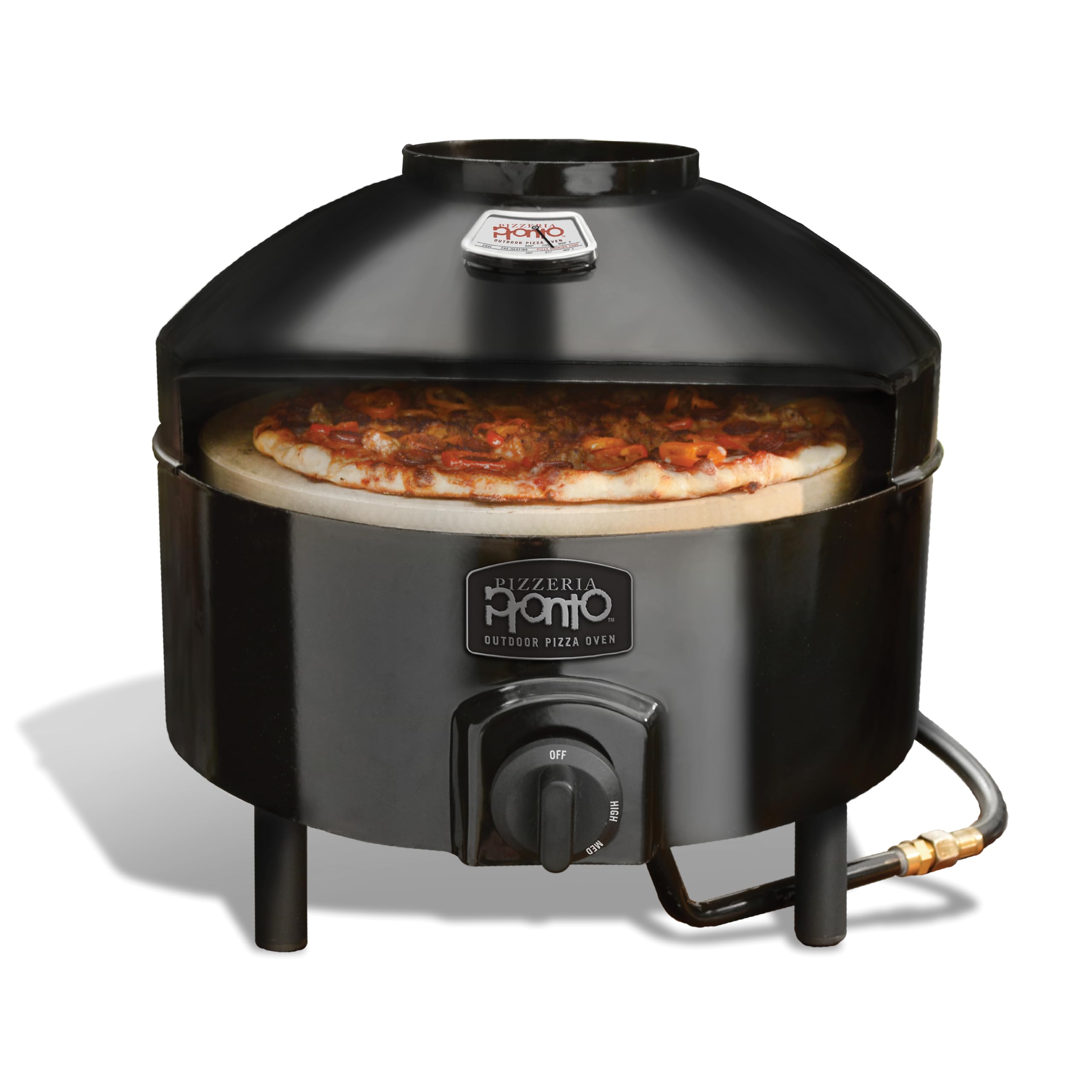 Pizzacraft Portable Outdoor Pizza Oven - Stonebaked Pizza Oven - Thermabond Technology, Even Heat Distribution, and 2 Baking Stones - Stainless Steel - Perfect for Backyard, Camping, and Tailgating