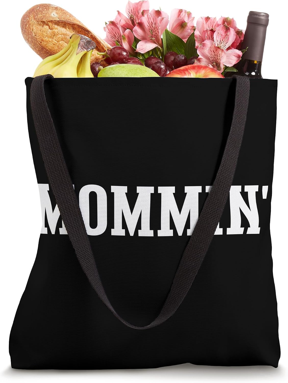 Mommin' Life Motherhood Mama Mom Parent Typography Tote Bag
