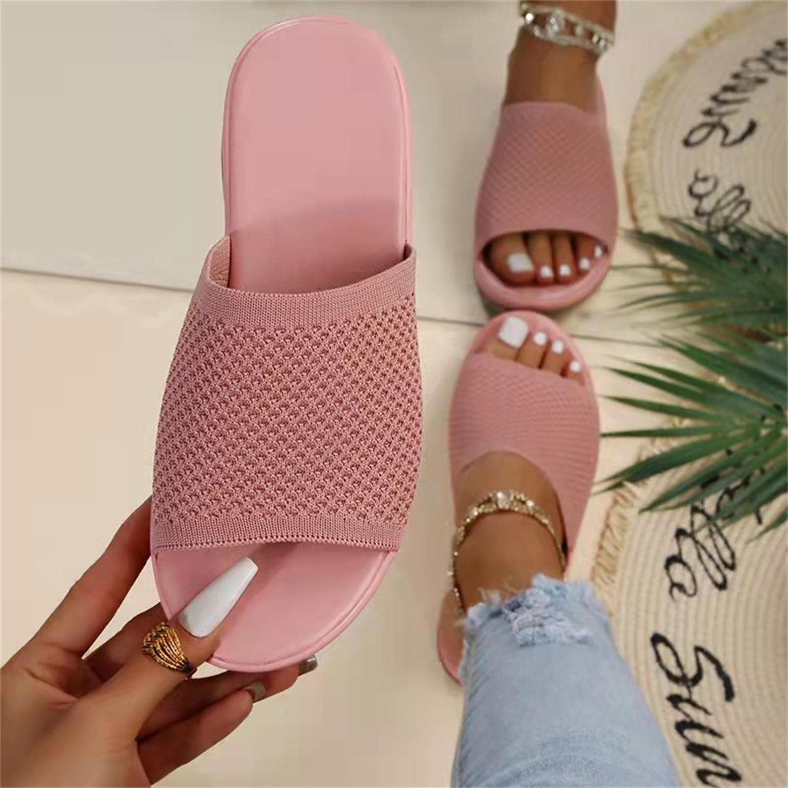 Zapatilla Mujer baño Zapatos Tacones Bajos Zapatillas Zapatillas