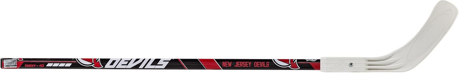 Franklin Sports New Jersey Devils Street Hockey Stick - 40" 2-Piece Wood Stick w/Blade - Right Shot - Ball Hockey - NHL Official Licensed Product : Sports & Outdoors