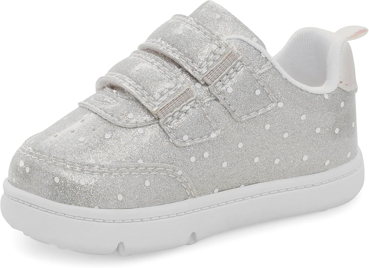 Carter's Every Step Baby Girls Neo2 First Walker Shoe, Silver, 6 Infant