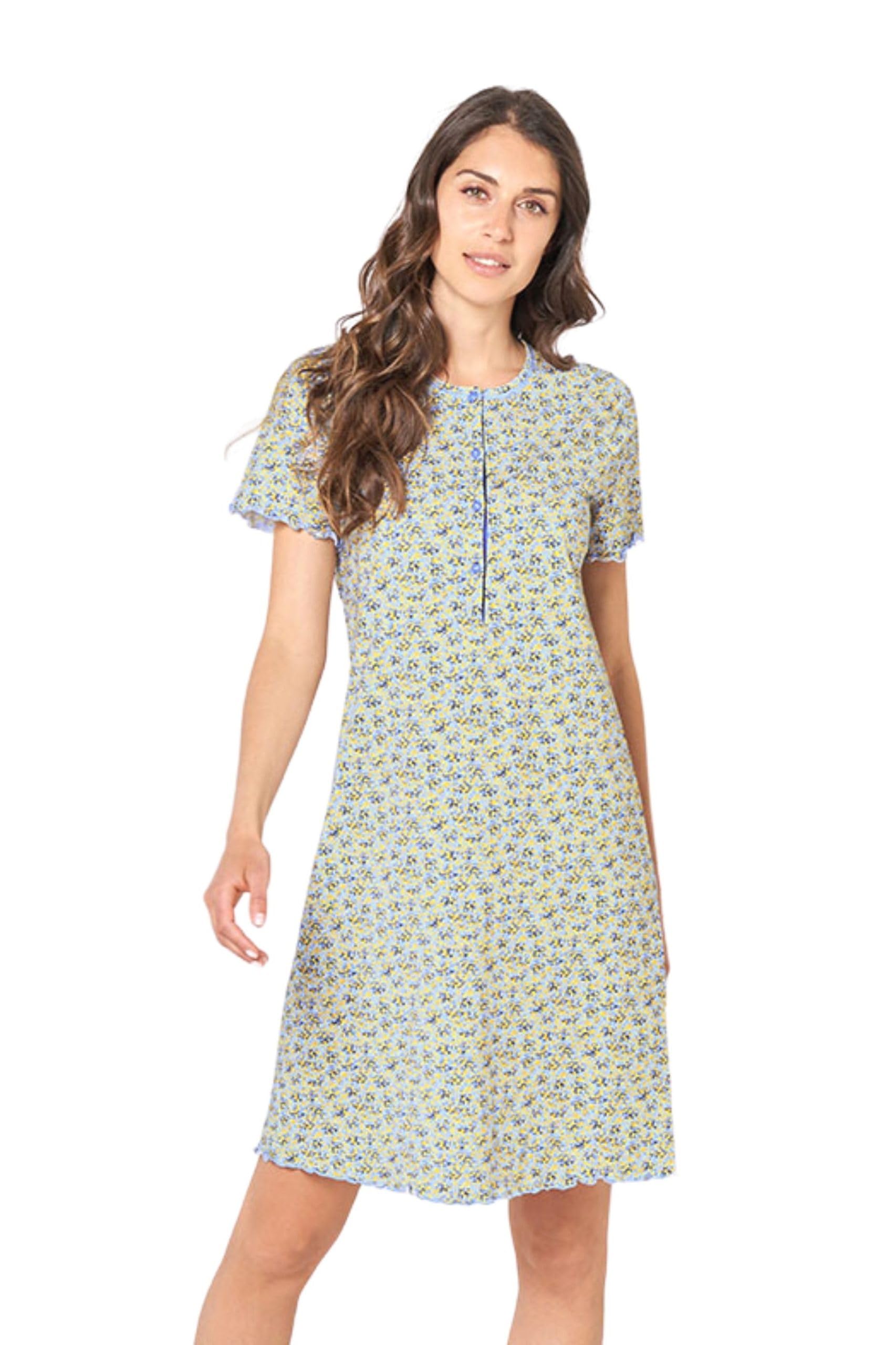 Camicia da Notte Giovanile 100% Cotone Jersey Manica Corta Marca Linclalor