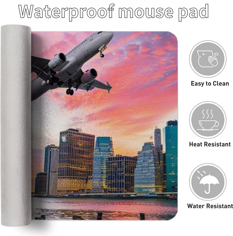 Rosa Tappetino Mouse Gaming XXL 1600x800x3mm Tappetino Scrivania Esteso con Bordi Cuciti Tappeto Scrivania Antiscivolo Migliora precisione e velocità, per Tablet e PC Accessori Scrivania Aereo H2-458