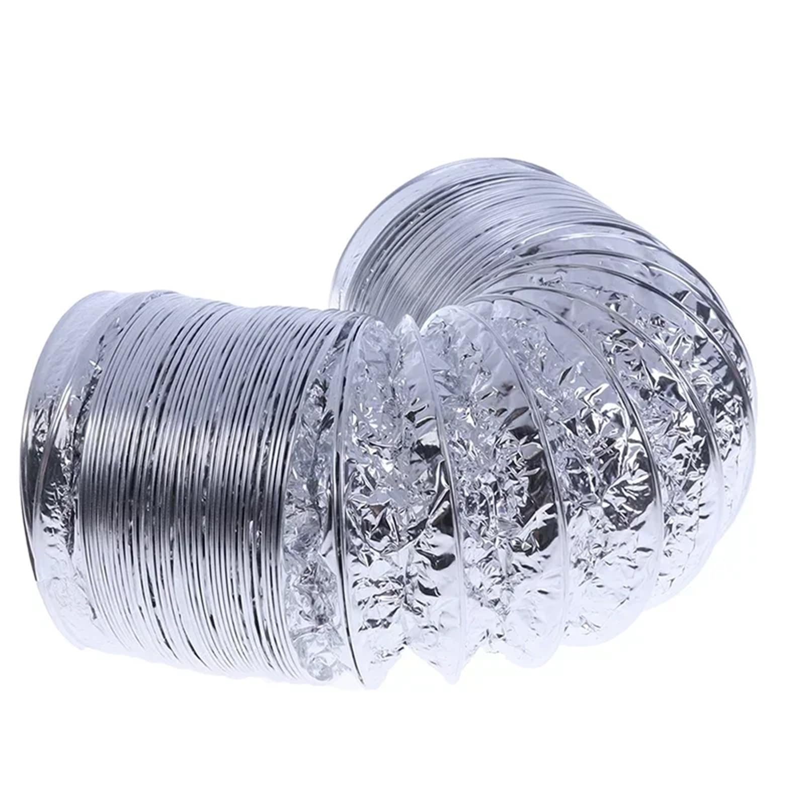 Tubo per Stufa Tubo di Ventilazione da 4 Pollici 100mm Tubo di Alluminio in PVC Tubo di Ventilazione dell'Aria Tubo di Scarico Flessibile Condotto di Scarico 3/2M Sfiato del Sistema d'Aria