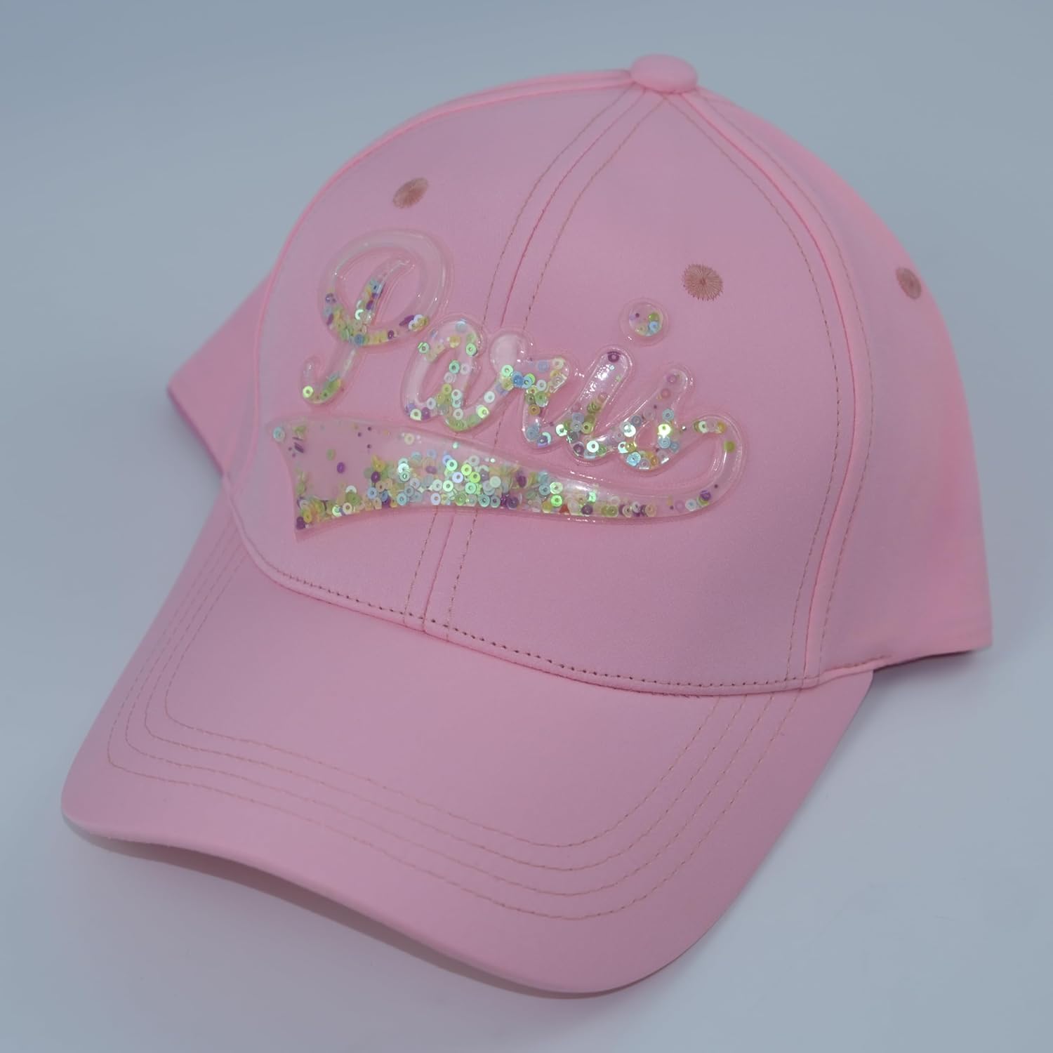 3D Paris Glitter Baseball Cap, Suitable for Both Men and Women in Three Colors, Fashionable Accessory, Adjustable
