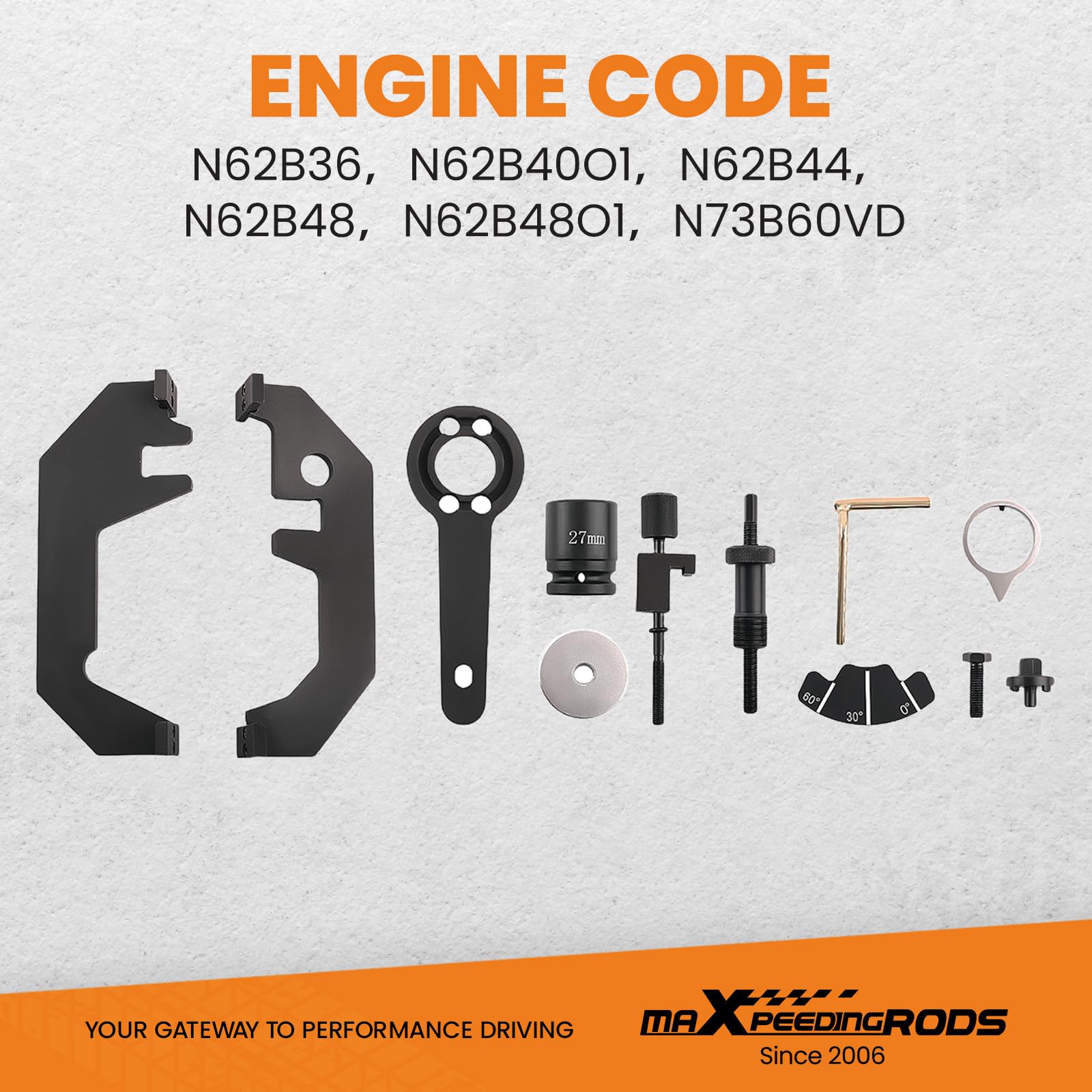 maXpeedingrods Outil de blocage de chaîne de distribution moteur pour BMW | N62 N73 Série 7 E65 E66 735i 740i 745i 750i 760i Timing Cambio Outil de verrouillage d'arbre à cames de verrouillage 119340