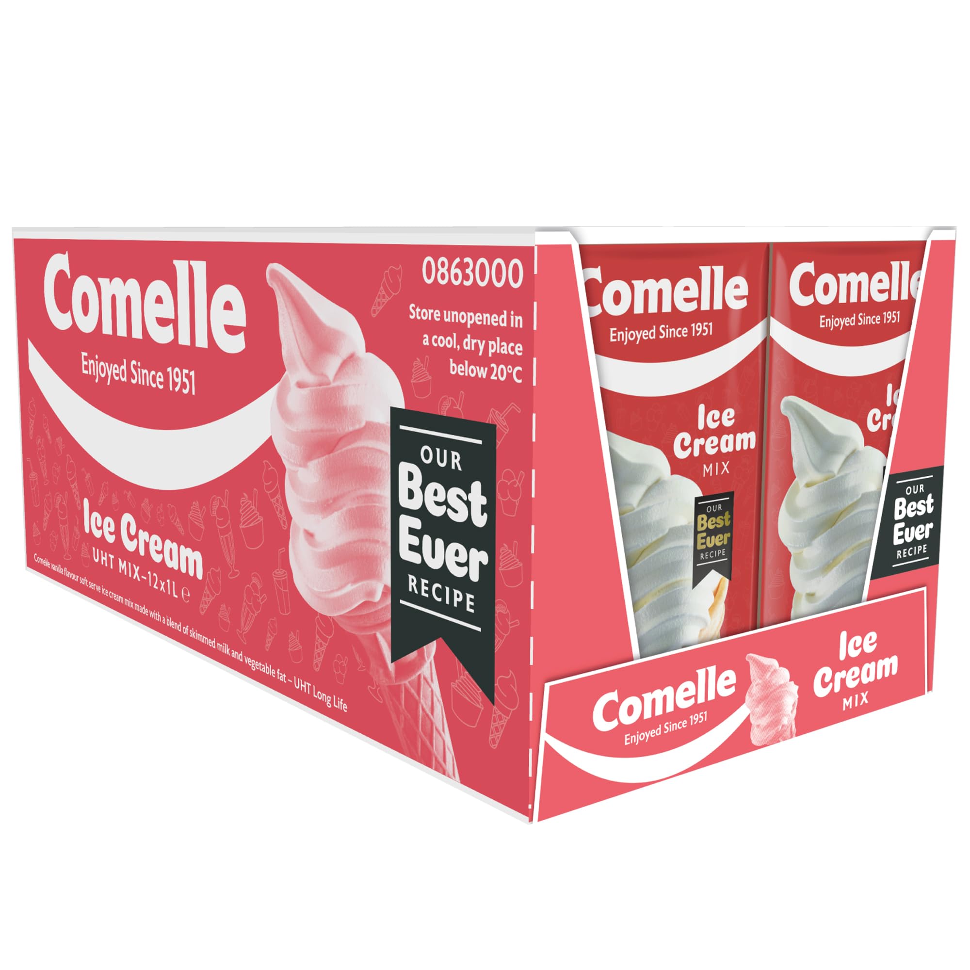 (12 unidades) Comelle Ice Cream Mix UHT 1 litro