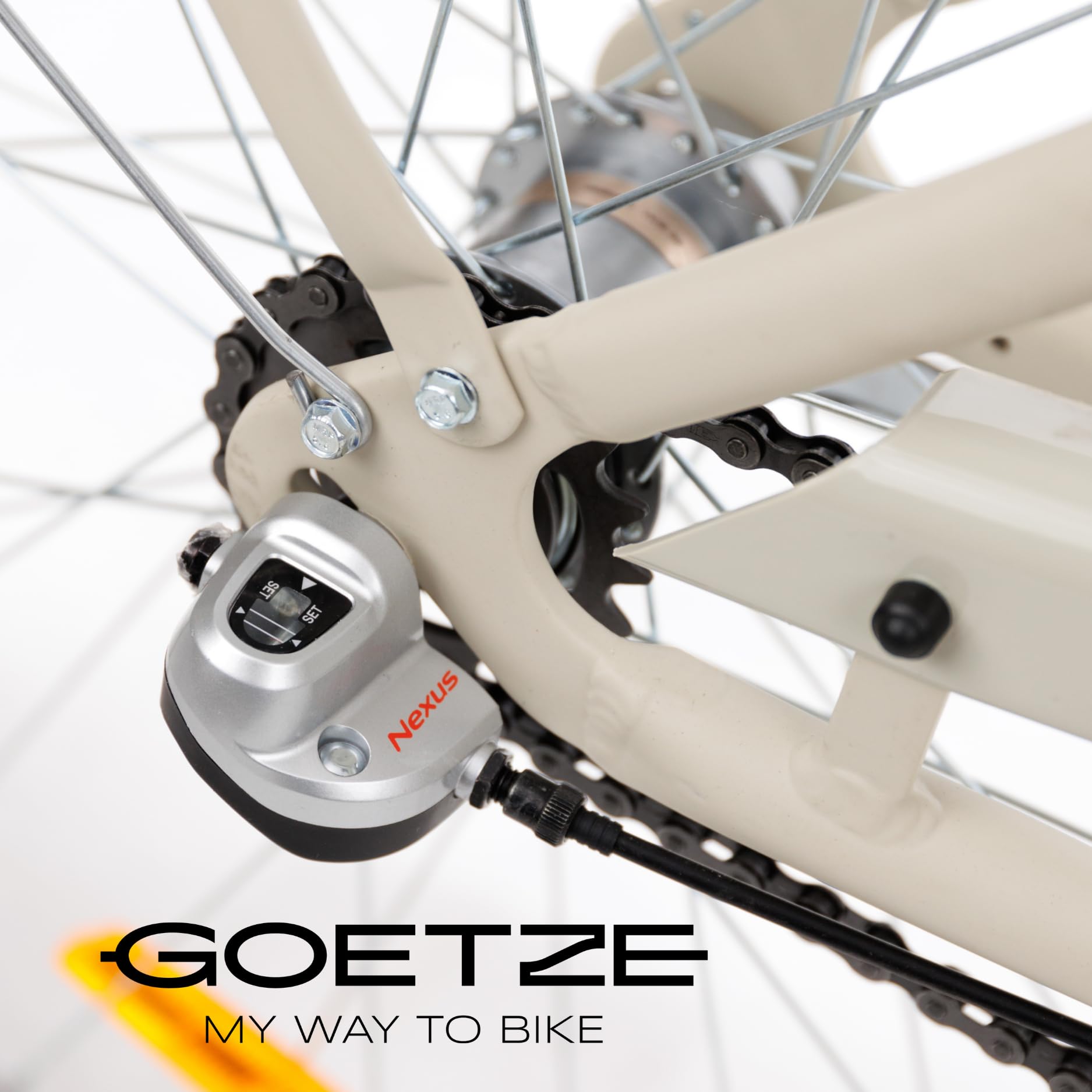 Goetze Style 28 Zoll Damen Citybike, 18 Zoll Tiefeinsteiger Aluminiumrahmen, 3-Gang Nabenschaltung, Rücktrittbremse, V-Bremse, LED-Beleuchtung, Rattankorb, Komfortsattel, mit Ständer & Klingel