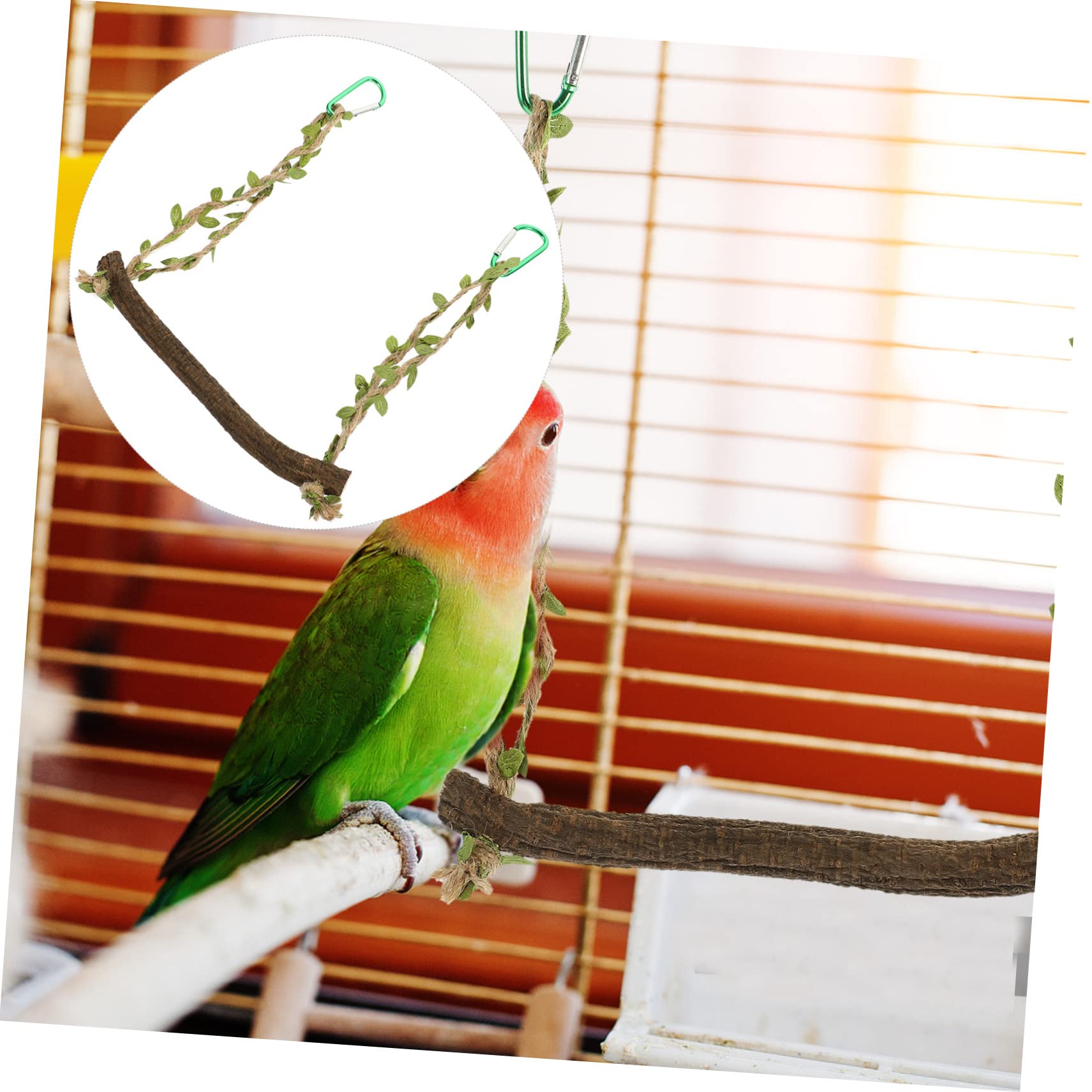 VANZACK 5stücke Pet Bird Swing Aus Natürlichem Holz Papageien Und Wellensittichspielzeug Für Käfige Hängendes Kauspielzeug Entspannen Und Spielen Robust Und Langlebig
