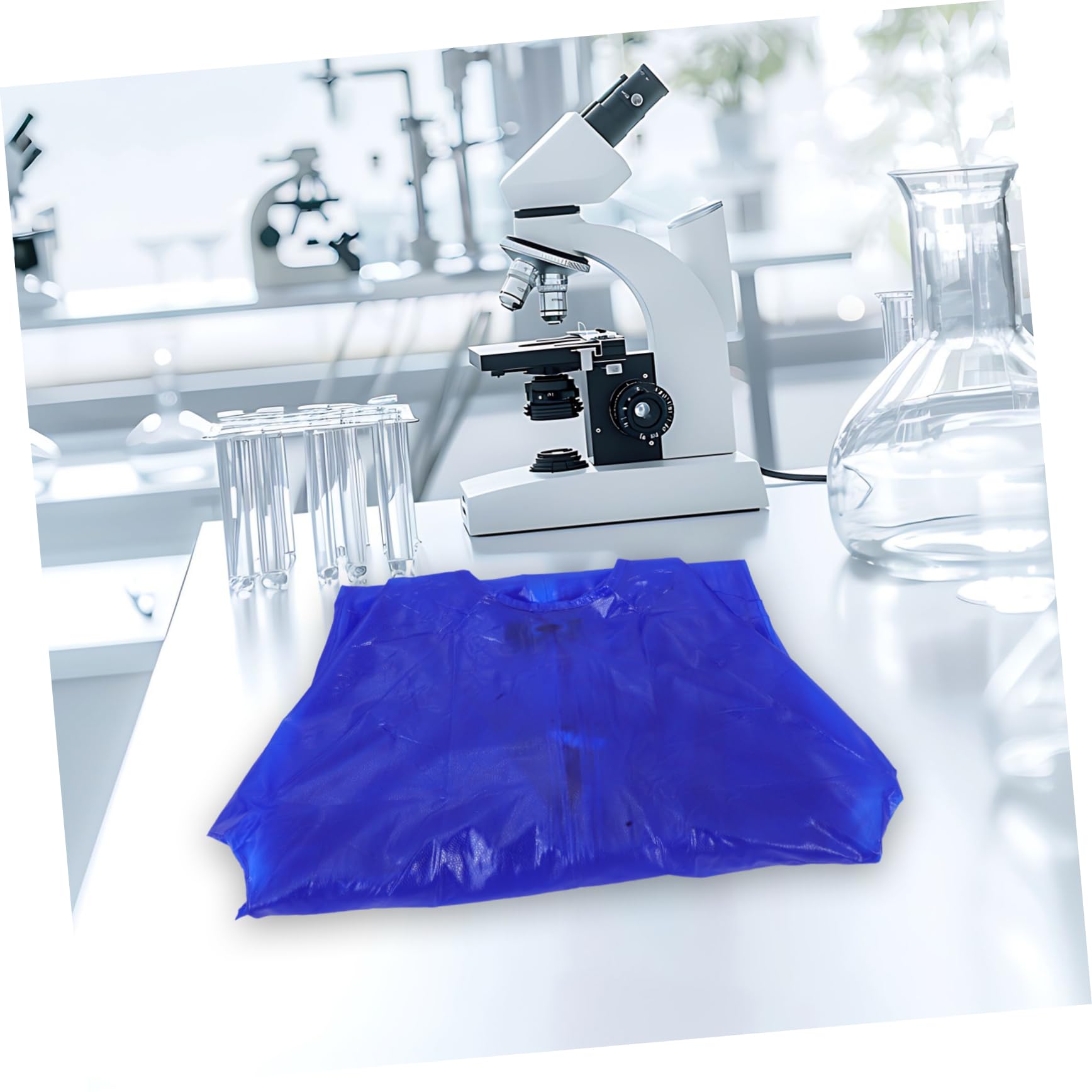 HOMSFOU Langarmbluse Geschirrspülschürze wasserdicht wasserdichte Schürze Laborjacke Schürzen Masse Laborkittel Küchenschürzenärmel Bulk-Schürzen PVC Blue
