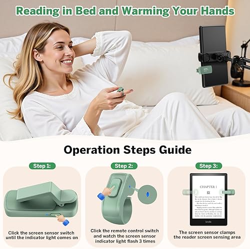 Miniatura 3 de Anillo girador de páginas para Kindle, control remoto para iPhone, iPad, tabletas Android, lectores electrónicos, girador de páginas para Kindle,