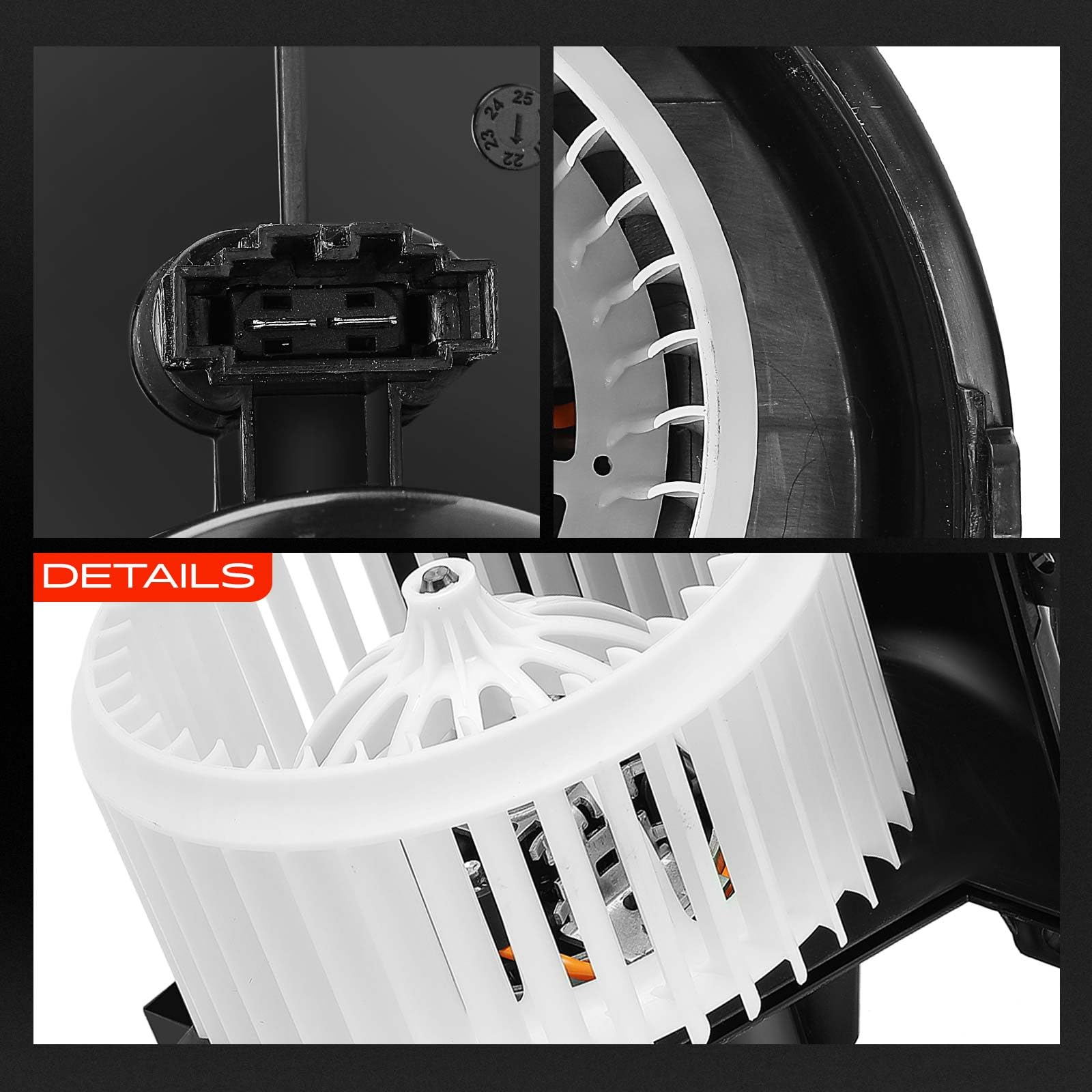 Frankberg Motore del ventilatore Ventilatore del riscaldamento Compatibile con T.o.u.a.r.e.g 7L6 7L7 7LA C.a.y.e.n.n.e 9PA Replace# 700262,7L0820021Q