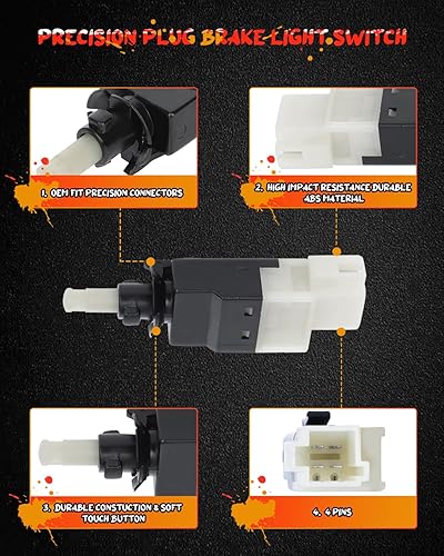 Miniatura 5 de cciyu Interruptor de luz de freno de repuesto para Dodge Sprinter 2500 3500 2002-2006 para Freightliner Sprinter 2500 3500 1998-1999 Mercedes Benz