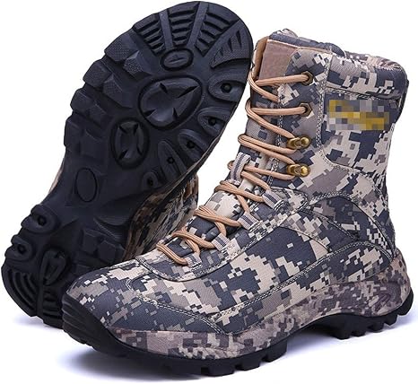 Amazon.com: Hombres Botas Militares Camuflaje Tactical Combat Botas Ejército  Zapatos de Escalada, Khaki2-44 : Todo lo demás