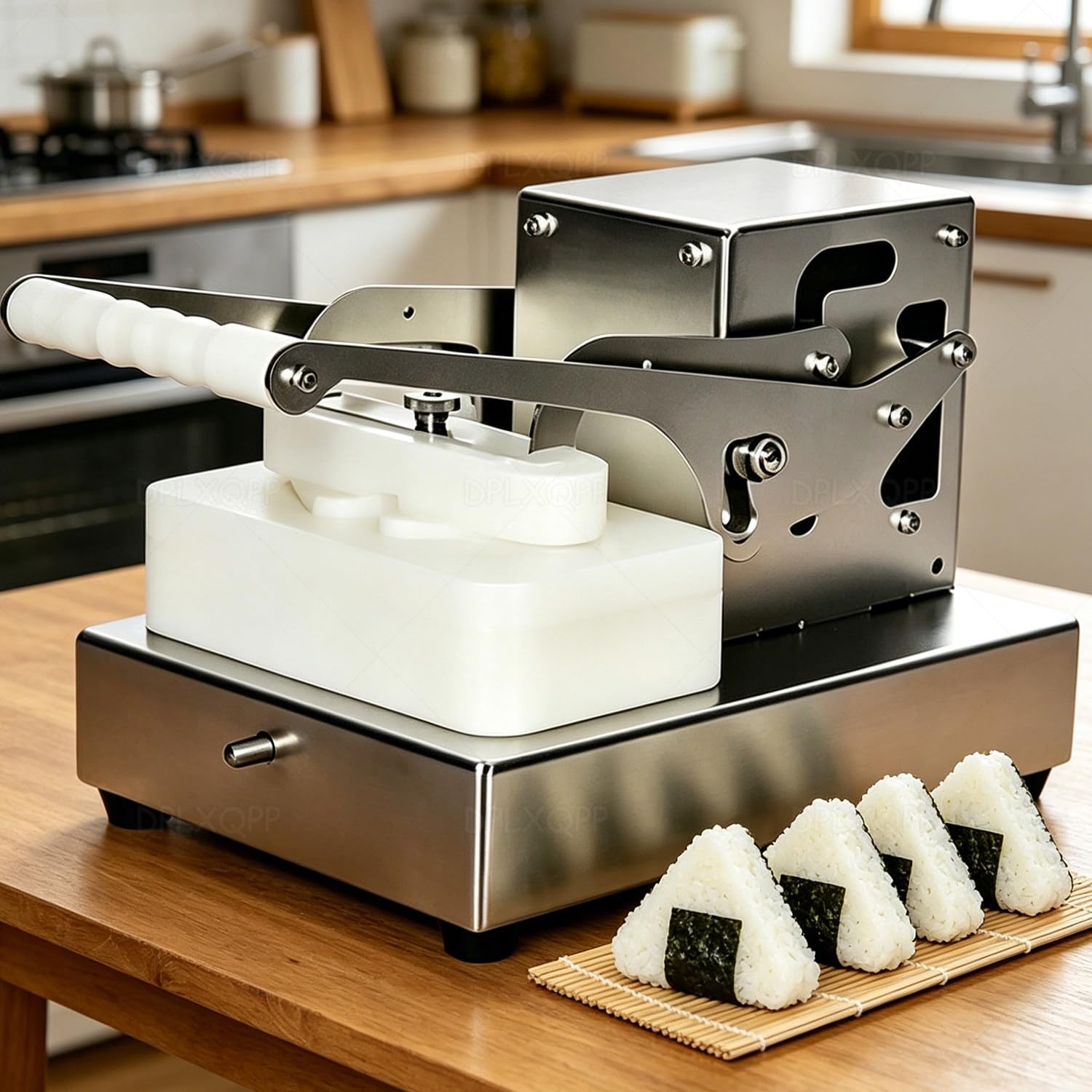 DPLXQPP Triangle Sushi Rice Ball Maker Stainless Steel Commercial Manual Onigiri Machine with Triangle Mold for Homemade Bento(6kg)