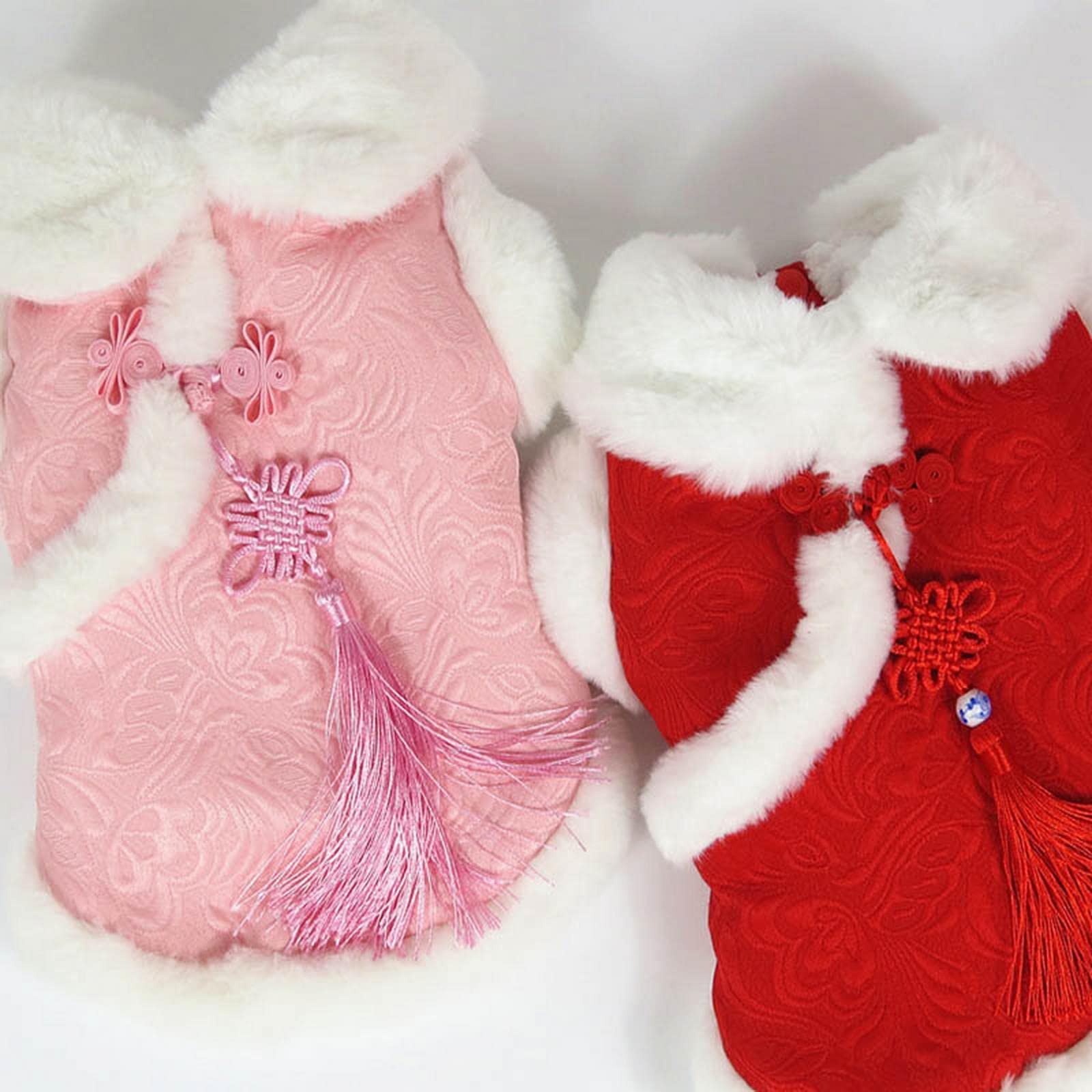 Vestiti Cani Cagnolo Inverno Vestiti Caldo Cappotto per Cani Costume da Cucciolo di Animali Domestici Floreali per Cagnolini Costume