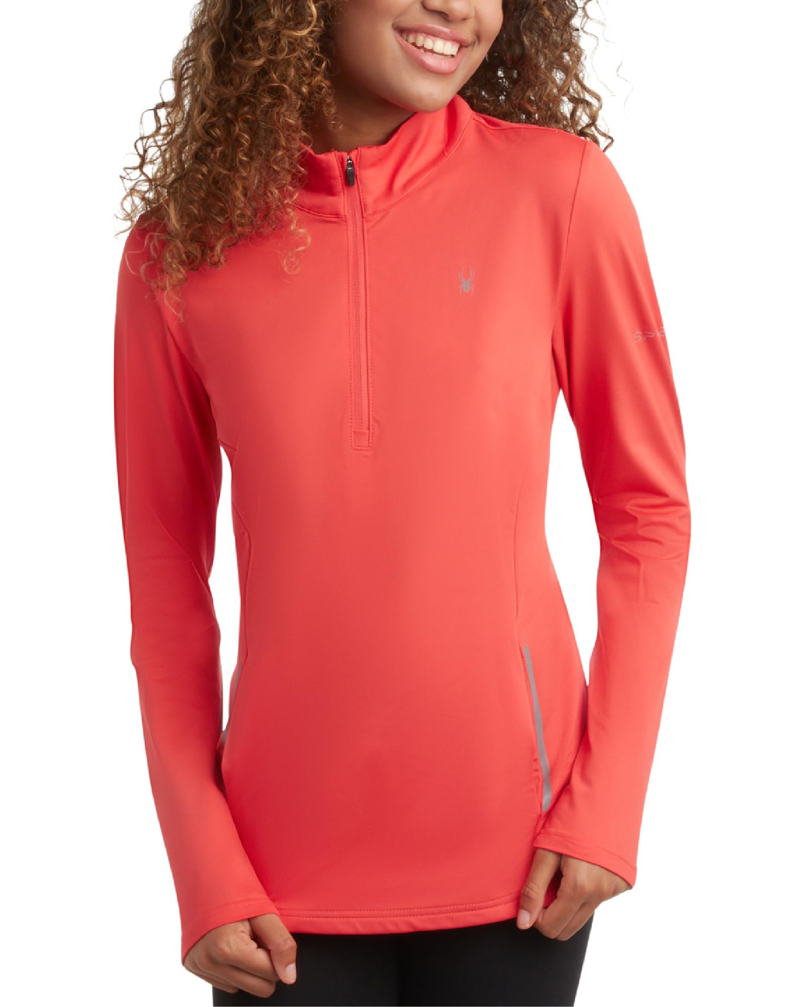 Spyder Women's Cayenne Quarter Zip Pullover - Performance Fleece 1/4 Zipper Mock Neck Sweatshirt - Athletic Quarter Zip Pullover Medium